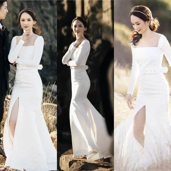 Solace London Mabel Belted Wedding Dress US 6 NWT - Picture 13 of 16